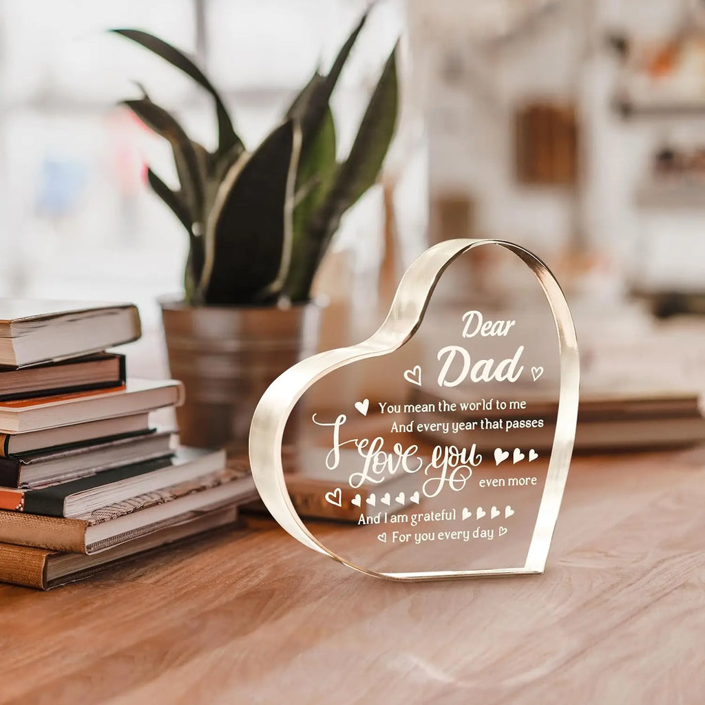 Geschenke für Papa Weihnachten – mit Gravur „I Love You Dad Keepsake“ – Geburtstagsgeschenke für Papa vom Tochter und Sohn, Geschenkideen für den besten Vater aller Zeiten