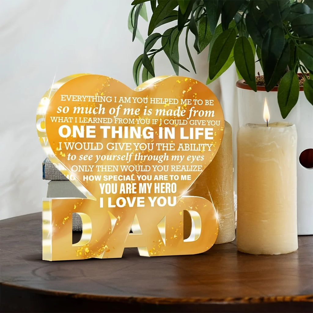 Danke Geschenke für Papa, Vater Geschenk von Tochter Sohn, Papa Werts ch ätzung Geschenke, Papa Acryl Zeichen Andenken Vatertag Geburtstag