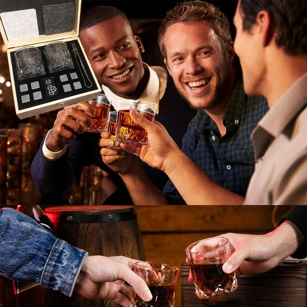 Vatertagsgeschenke Whiskey Ice Stone Box