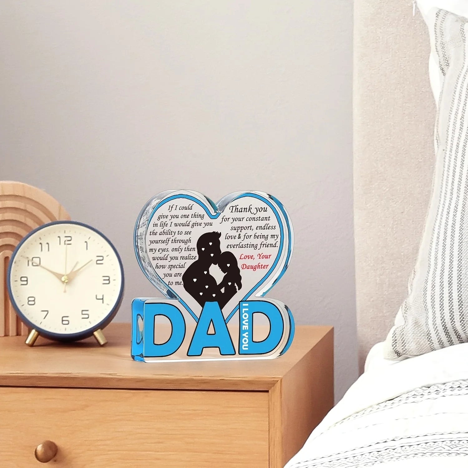 Acryl-Schild für Papa, Geschenke für Papa, Weihnachtsgeschenke von der Tochter, Geschenke für den besten Vater aller Zeiten, Geschenke für Vater und Tochter