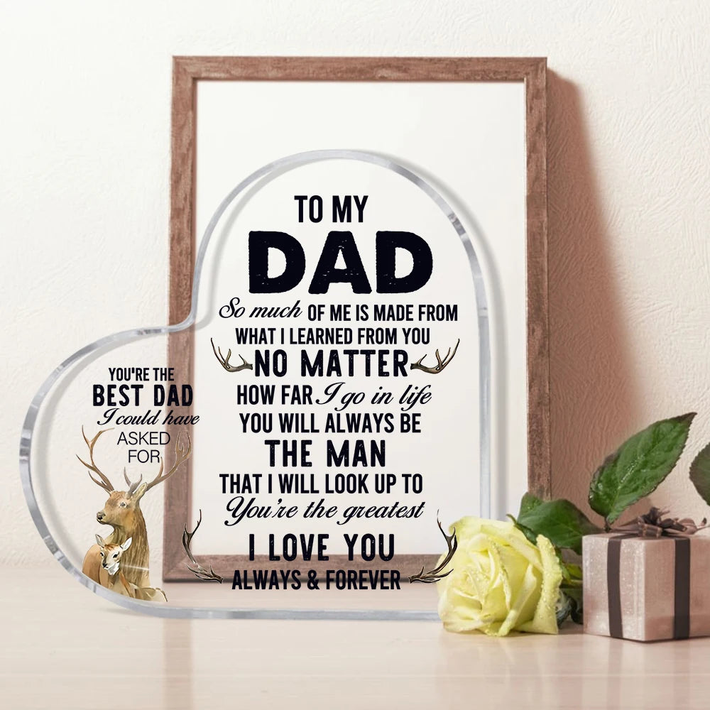 1 Stück, Vatertagsgeschenk von Tochter/Sohn, Vatertagsgeschenke, „An meinen Vater, ich liebe dich“, Vatertagsgeschenk