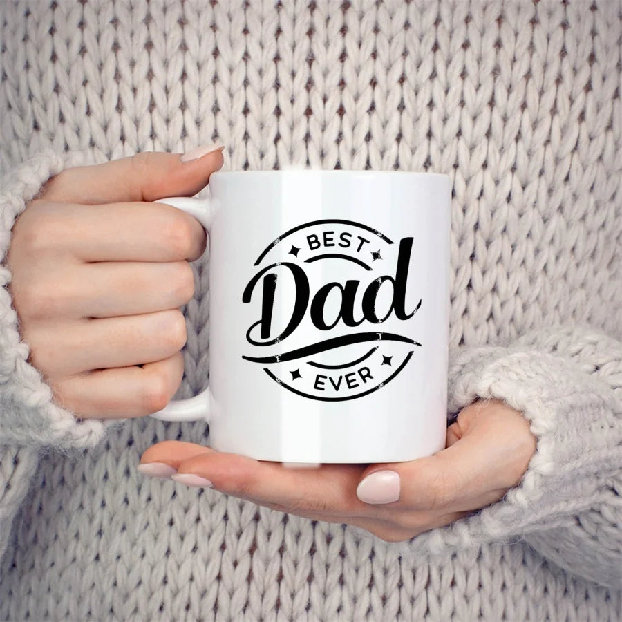 Beste Papa aller Zeiten Tassen für Papa von der Tochter Geburtstag Neuheit Kaffee Keramik Teetassen Weiß 11oz