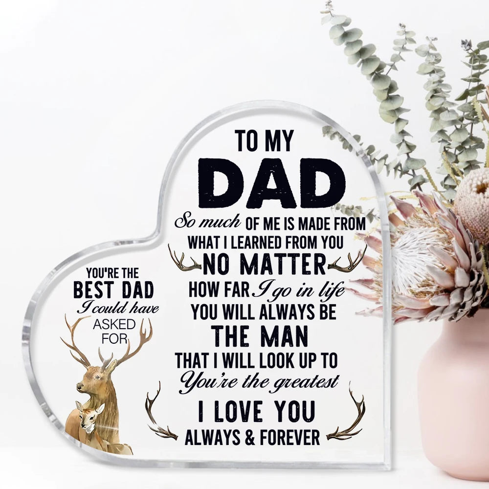 1 Stück, Vatertagsgeschenk von Tochter/Sohn, Vatertagsgeschenke, „An meinen Vater, ich liebe dich“, Vatertagsgeschenk