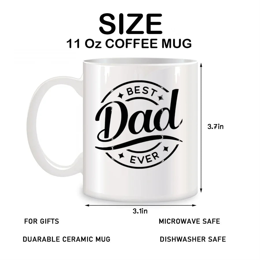 Beste Papa aller Zeiten Tassen für Papa von der Tochter Geburtstag Neuheit Kaffee Keramik Teetassen Weiß 11oz