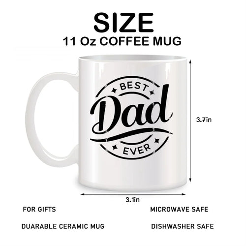 Beste Papa aller Zeiten Tassen für Papa von der Tochter Geburtstag Neuheit Kaffee Keramik Teetassen Weiß 11oz