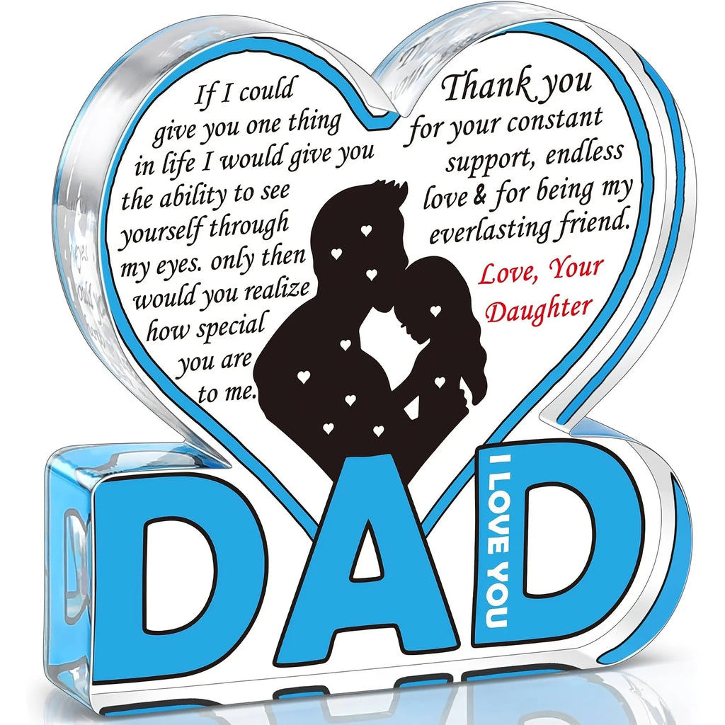 Acryl-Schild für Papa, Geschenke für Papa, Weihnachtsgeschenke von der Tochter, Geschenke für den besten Vater aller Zeiten, Geschenke für Vater und Tochter