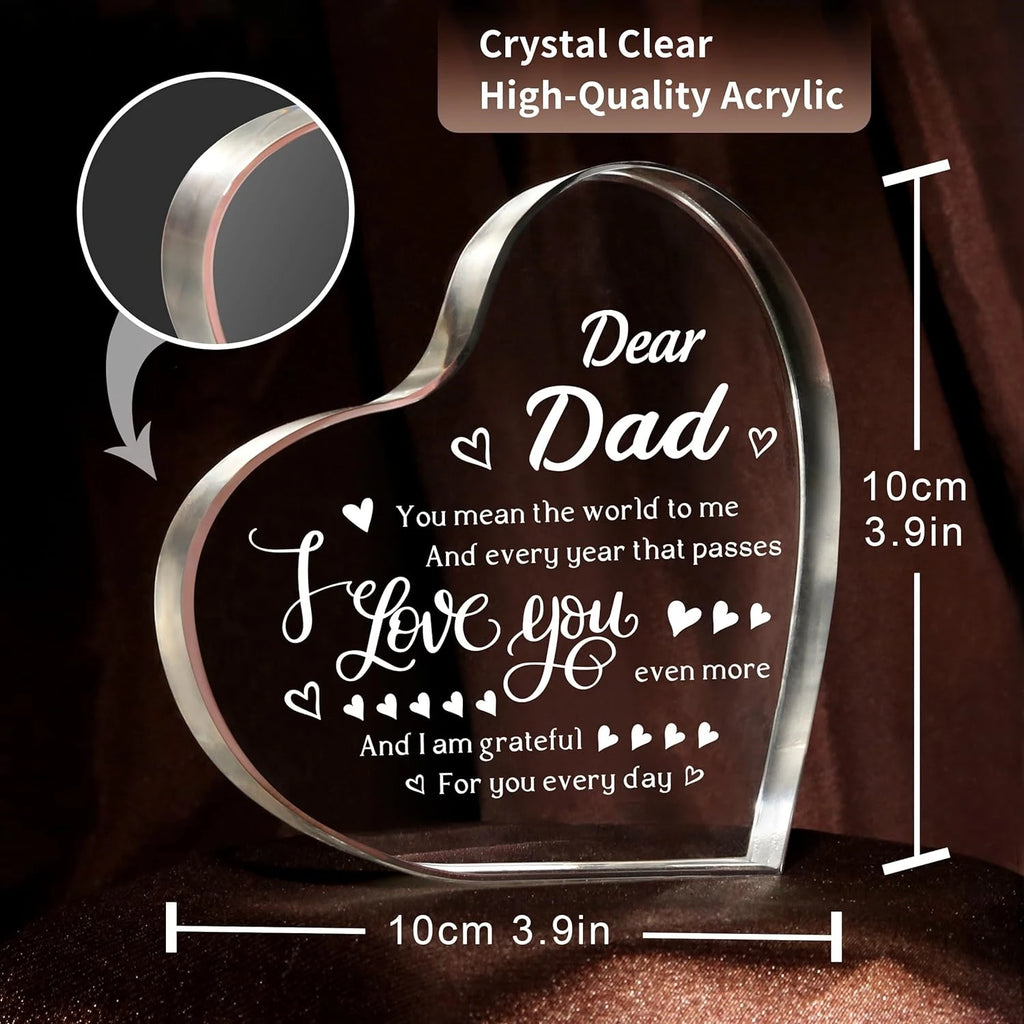 Geschenke für Papa Weihnachten – mit Gravur „I Love You Dad Keepsake“ – Geburtstagsgeschenke für Papa vom Tochter und Sohn, Geschenkideen für den besten Vater aller Zeiten